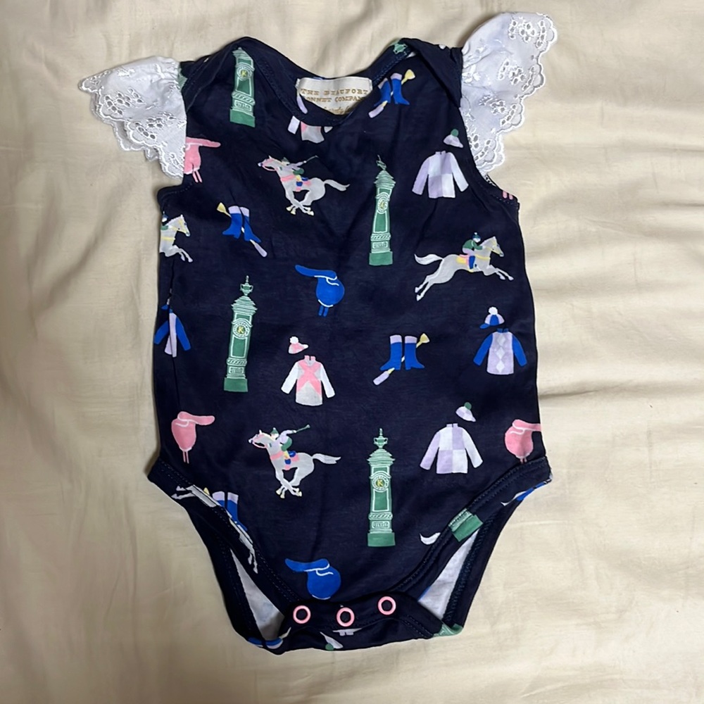 3 Hours Left before Goodwill! Beaufort Bonnet Company Keeneland Onesie NWOT